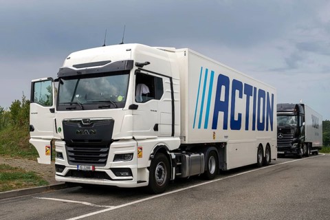 Lorry Action Non Food Discounter, Schmitten, Switzerland