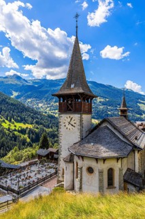 Church of Saint Anna, Ayer, Val d'Anniviers, Valais Alps, Canton Valais, Switzerland