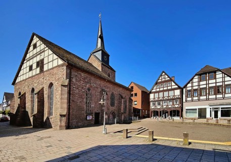 Protestant town church of St Nicolai in the Münchhausen town of Bodenwerder, Lower Saxony, Germany