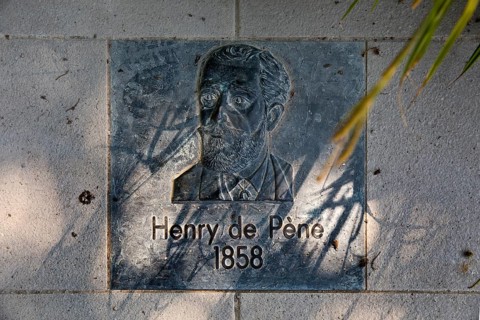 Bronze plaque by Henry de Péne on the Walk of Fame in Bad Nauheim, Hesse, Germany