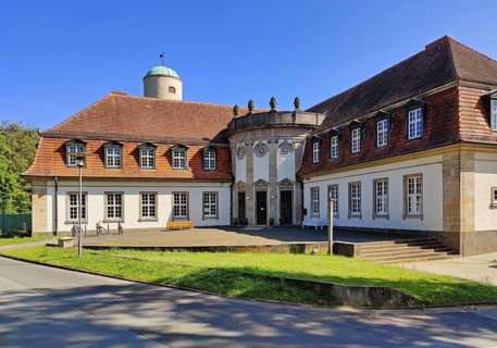 Sprudelhof, an important spa complex built between 1905 and 1911 in Art Nouveau style, Bad Nauheim,
