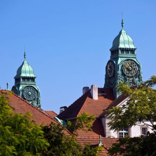 Sprudelhof, an important spa complex built between 1905 and 1911 in Art Nouveau style, Bad Nauheim,