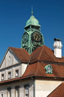 Sprudelhof, an important spa complex built between 1905 and 1911 in Art Nouveau style, Bad Nauheim,