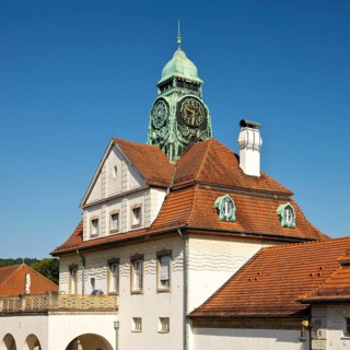 Sprudelhof, an important spa complex built between 1905 and 1911 in Art Nouveau style, Bad Nauheim,