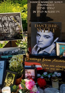 Elvis Stele on Elvis Presley Square, memorial to Elvis Presley with messages from his fans from all
