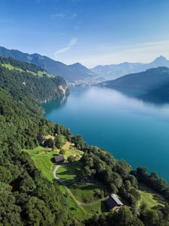 Rütli meadow, Grütli Museum and the Rütli House, fountains and the myths behind, Lake Lucerne,