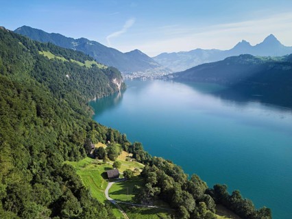 Rütli meadow, Grütli Museum and the Rütli House, fountains and the myths behind, Lake Lucerne,