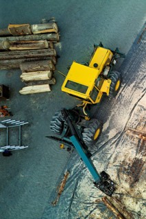 Mobile sawing station for cutting tree trunks, Flösserei 2025, Unterägeri, Canton, Zug, Switzerland