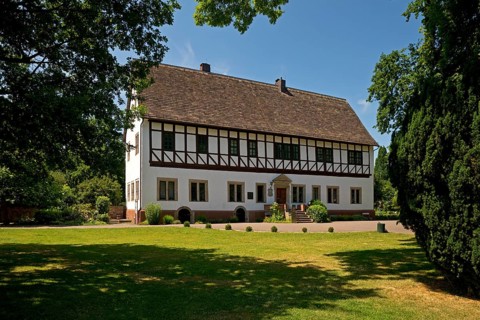Münchhausen Castle, a former manor house, today town hall, birthplace of Münchhausen, Bodenwerder,