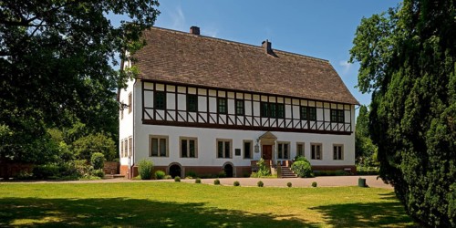 Münchhausen Castle, a former manor house, today town hall, birthplace of Münchhausen, Bodenwerder,