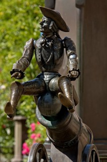 Munchausen figure, The Ride on the Cannonball, Munchausen Fountain by Bonifatius Stirnberg in