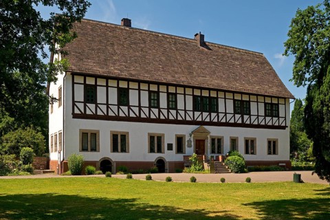 Münchhausen Castle, a former manor house, today town hall, birthplace of Münchhausen, Bodenwerder,