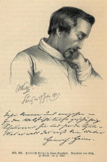 Heinrich Heine 1797-1856, drawn by Kietz in 1851, Heine als kranker Mann, Deutsche