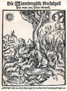Title page of Hans Sachs Wittembergische Nachtigall German literary history, by Robert König, 9th