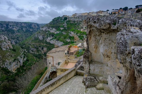 Cave settlement, cave dwellings, houses, Sassi, Matera, Unesco World Heritage Site, Basilicata,