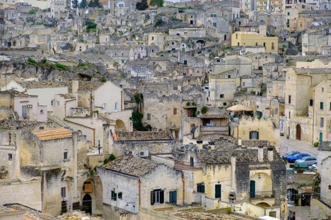 Cave settlement, cave dwellings, houses, Sassi, Matera, Unesco World Heritage Site, Basilicata,