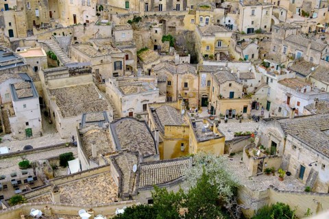 Cave settlement, cave dwellings, houses, Sassi, Matera, Unesco World Heritage Site, Basilicata,
