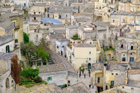 Cave settlement, cave dwellings, houses, Sassi, Matera, Unesco World Heritage Site, Basilicata,
