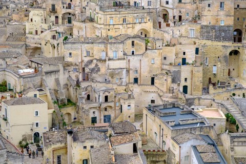 Cave settlement, cave dwellings, houses, Sassi, Matera, Unesco World Heritage Site, Basilicata,