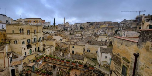 Cave settlement, cave dwellings, houses, Sassi, Matera, Unesco World Heritage Site, Basilicata,