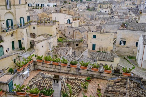 Cave settlement, cave dwellings, houses, Sassi, Matera, Unesco World Heritage Site, Basilicata,