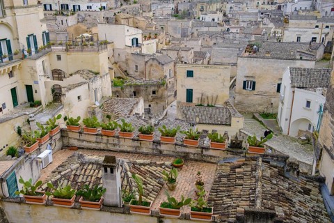 Cave settlement, cave dwellings, houses, Sassi, Matera, Unesco World Heritage Site, Basilicata,
