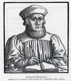 Johannes Aventinus (Johannes Thurmayr) (1477-1594), woodcut, from Könnecke Bilderatlas zur