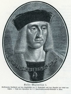 Emperor Maximilian I (1459-1519), copperplate engraving, from Könnecke Bilderatlas zur Geschichte