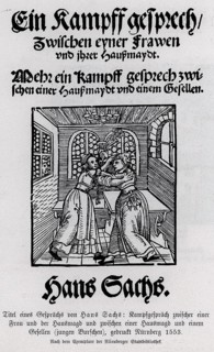 Title Argument between two woman, to a text by Hans Sachs, from Könnecke Bilderatlas zur Geschichte