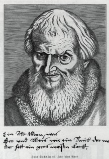 Hans Sachs at the age of 80 (1494-1576) from Könnecke Bilderatlas zur Geschichte der Deutschen