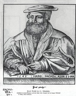 Hans Sachs at the age of 51 (1494-1576), from Könnecke Bilderatlas zur Geschichte der Deutschen