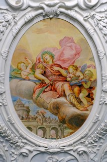 Asam, H.G., St Quirin, Frescoes, Tegernsee Monastery Church, Tegernsee, Upper Bavaria, Bavaria,