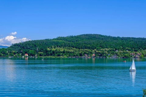 On Lake Lake Wörth, south shore, near Sekirn, Carinthia, Austria