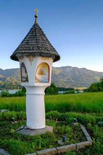 Wayside shrine on Lake Faak, Egger wayside shrine, Egg am Faaker See, Carinthia, Austria