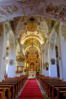 Collegiate church, Ossiach Abbey, Lake Ossiach, Carinthia, Austria