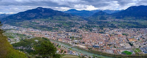 Busa Degli Orsi viewing platform, Trento, Trento, Adige Valley, Trentino, Italy