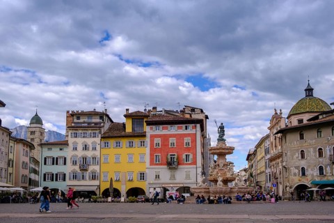 Cathedral Square with Neptune Fountain, Trento, Trentino, Italy