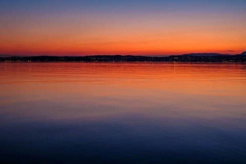 Sunset, Sirmione on Lake Garda, Veneto, Veneto, Italy
