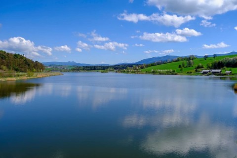 Drachensee, Furth im Wald, Bavarian Forest, Upper Palatinate, Bavaria, Germany