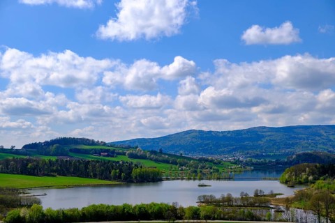 Drachensee, Furth im Wald, Bavarian Forest, Upper Palatinate, Bavaria, Germany