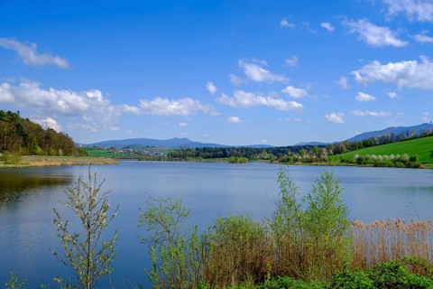 Drachensee, Furth im Wald, Bavarian Forest, Upper Palatinate, Bavaria, Germany