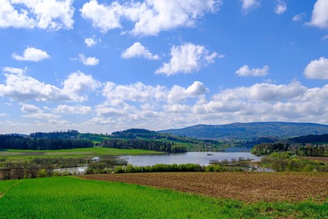 Drachensee, Furth im Wald, Bavarian Forest, Upper Palatinate, Bavaria, Germany