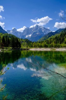 Jasna Lake in Triglav National Park, Kranjska Gora, Upper Carniola, Julian Alps, Slovenia