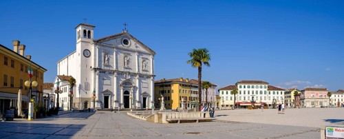 Piazza Grande, with cathedral, Palmanova, Julian Friuli, Veneto, Italy