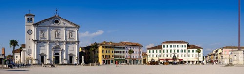 Piazza Grande, with cathedral, Palmanova, Julian Friuli, Veneto, Italy