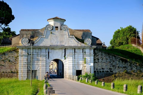 Porta Aquileia, city gate in the fortification wall, city wall, UNESCO World Heritage Site,