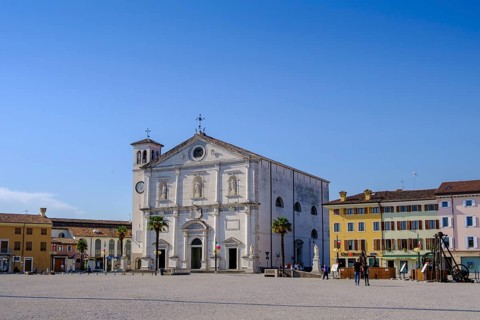Piazza Grande, with cathedral, Palmanova, Julian Friuli, Veneto, Italy