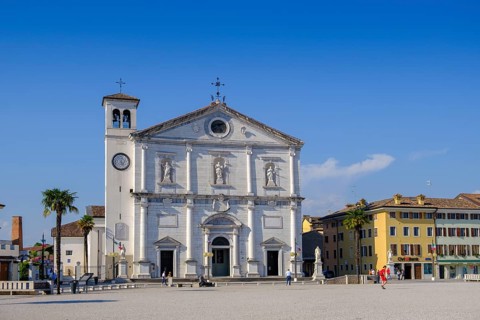 Piazza Grande, with cathedral, Palmanova, Julian Friuli, Veneto, Italy