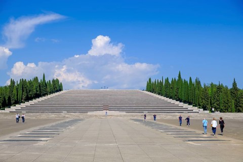 Italy's largest military cemetery, Sacrario di Redipuglia, First World War, Isonzo battles, fascist
