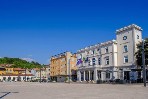 Piazza della Repubblica, Monfalcone, Julian Friuli, Veneto, Italy